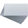 Acoustic Ceiling Products Aspect 3in X 6in Peel & Stick Glass Decorative Wall Tile in Frost, 8 Pack - A50-63